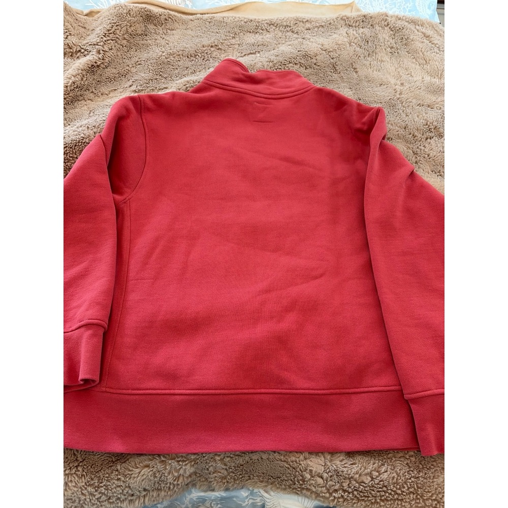 The Black Dog Mens Red Quarter Zip Fleece Sweatshirt Pullover Large Classic Logo - Picture 4 of 8